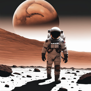 Astronaut on mars